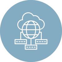 Data Sumit Line Multi Circle Icon vector