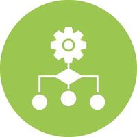Algorithm Glyph Multi Circle Icon vector