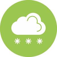 Cloud Computing Glyph Multi Circle Icon vector