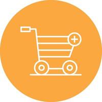 Add to Cart Line Multi Circle Icon vector