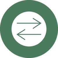 Swap Glyph Multi Circle Icon vector
