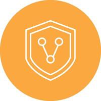 Connect Security Line Multi Circle Icon vector