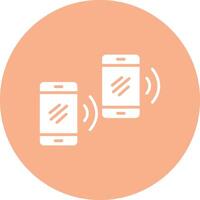 Mobile Sync Glyph Multi Circle Icon vector