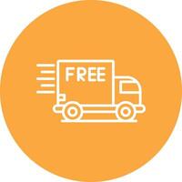 Free Delivery Line Multi Circle Icon vector