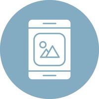 Mobile App Glyph Multi Circle Icon vector