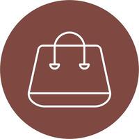 Shopping Bag Line Multi Circle Icon vector