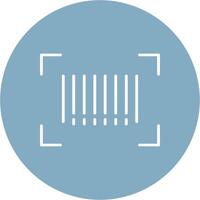Bar Code Line Multi Circle Icon vector