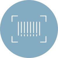 Bar Code Line Multi Circle Icon vector