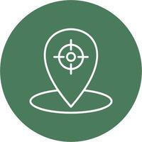 Geo Targeting Line Multi Circle Icon vector