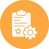Quality Control Glyph Multi Circle Icon vector
