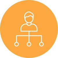 Hierachy Line Multi Circle Icon vector