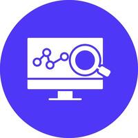 Data Analysis Glyph Multi Circle Icon vector