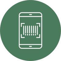 Barcode Scan Line Multi Circle Icon vector