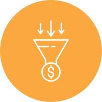 Conversion Optimization Line Multi Circle Icon vector