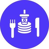 Tableware Glyph Multi Circle Icon vector