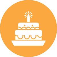 Cake Glyph Multi Circle Icon vector