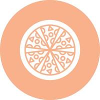 Pizza Glyph Multi Circle Icon vector