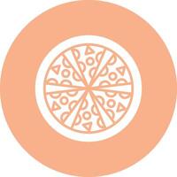 Pizza Glyph Multi Circle Icon vector