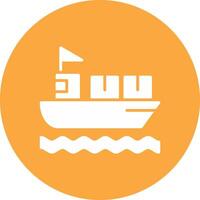 Ship Glyph Multi Circle Icon vector