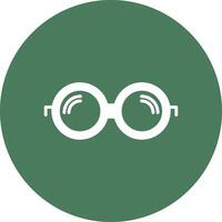 Glasses Glyph Multi Circle Icon vector