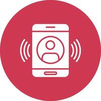 Call Glyph Multi Circle Icon vector
