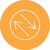 Swap Line Multi Circle Icon vector