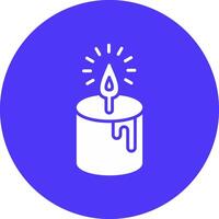 Candle Glyph Multi Circle Icon vector