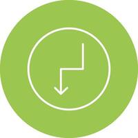 Zigzag Arrow Line Multi Circle Icon vector