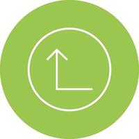 Turn Up Line Multi Circle Icon vector