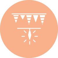 Garlands Glyph Multi Circle Icon vector