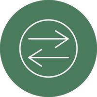 Swap Line Multi Circle Icon vector