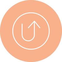 U Turn Line Multi Circle Icon vector