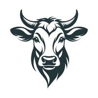 logo image of a bull head on a white background vector