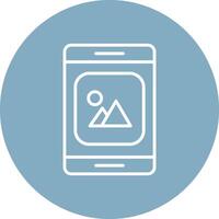 Mobile App Line Multi Circle Icon vector