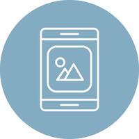 Mobile App Line Multi Circle Icon vector