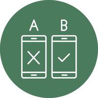 Ab Testing Line Multi Circle Icon vector