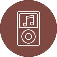 Music Player Line Multi Circle Icon vector