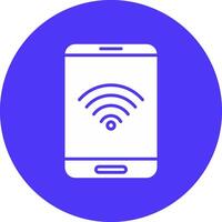 Wifi Glyph Multi Circle Icon vector