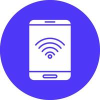 Wifi glifo multi circulo icono vector