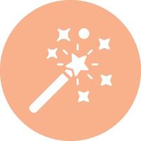 Magic Wand Glyph Multi Circle Icon vector