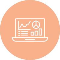 Web Analytics Line Multi Circle Icon vector