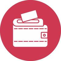 Wallet Glyph Multi Circle Icon vector