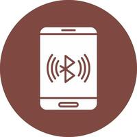 Bluetooth Glyph Multi Circle Icon vector