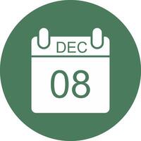 December Glyph Multi Circle Icon vector