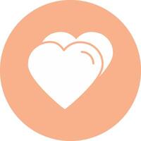 Heart Glyph Multi Circle Icon vector