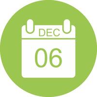 December Glyph Multi Circle Icon vector