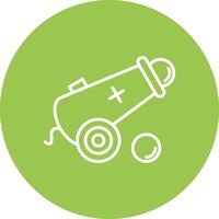 Cannon Line Multi Circle Icon vector