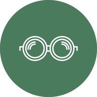 Glasses Line Multi Circle Icon vector
