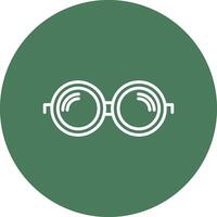 lentes línea multi circulo icono vector