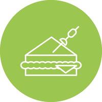 Sandwich Line Multi Circle Icon vector